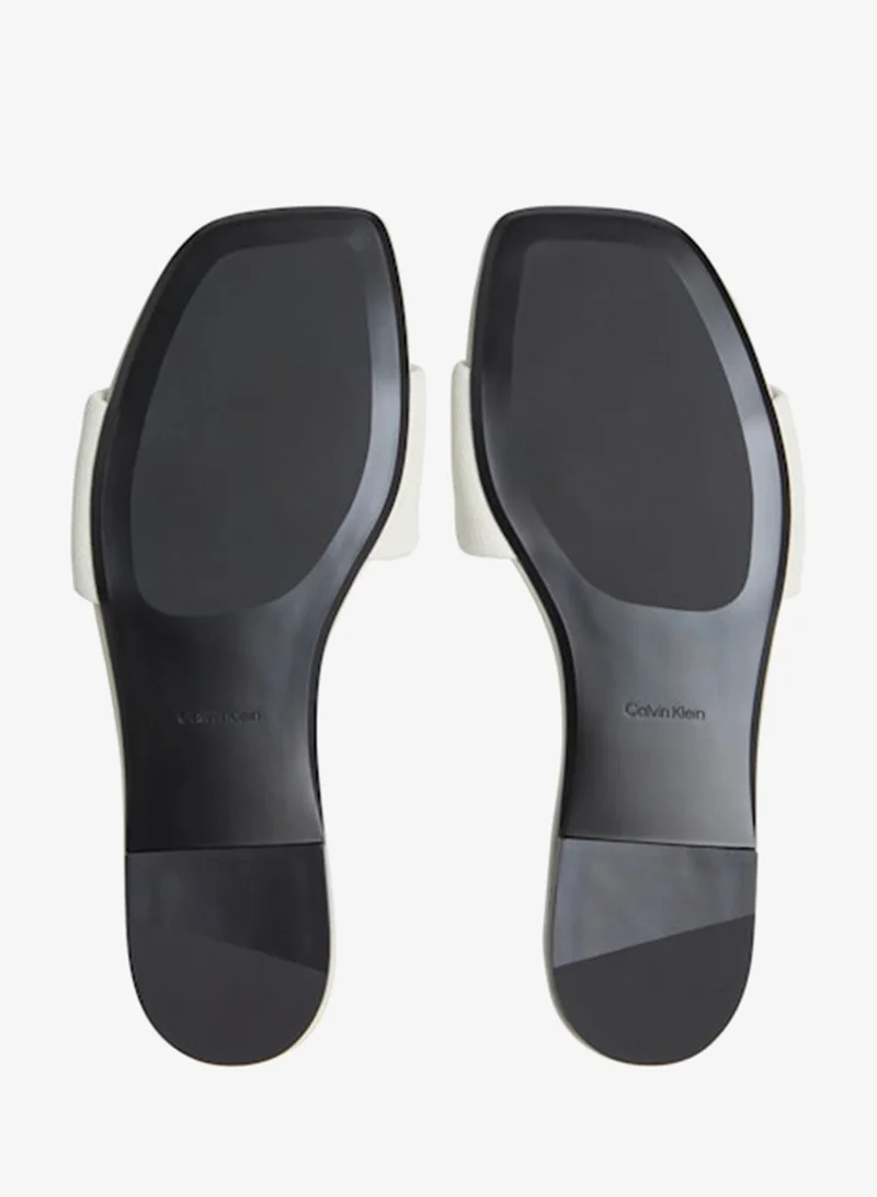 CALVIN KLEIN Misty Blue Amira - Canvas Square Toe Flat Sandals for Women | Best Price UAE